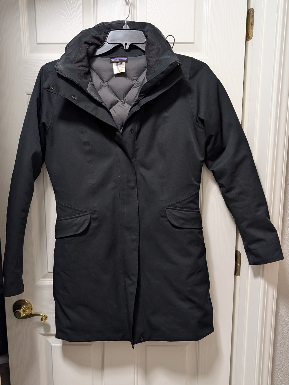 Patagonia Duete Parka Black Puffer Jacket Size Medium M
